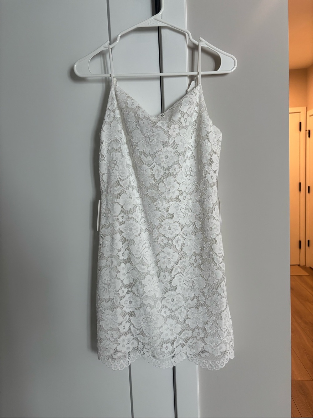 For Love And Lemons White Lace Mini Slip Dress